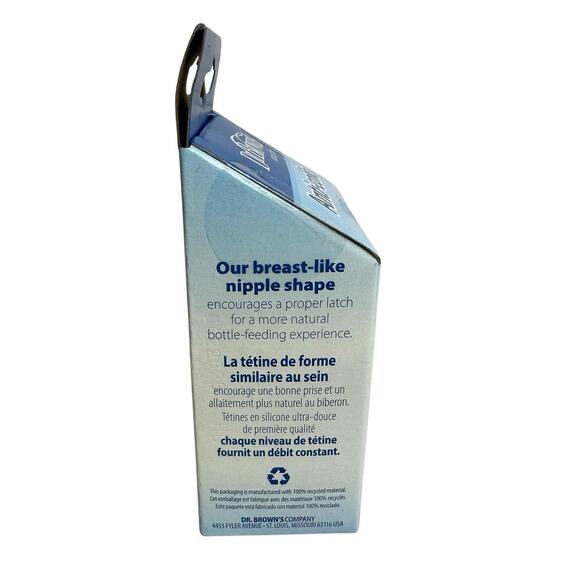 Dr Brown 9M+ Silicone Nipples Level 4 Anti-colic Fast Flow 2-Pack Lot of 2 New - Picture 5 of 5